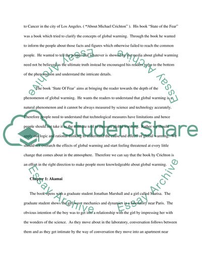 Michael Crichtons Book State of Fear