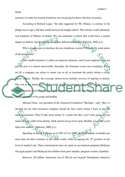 Barack Obamas Plans to Reform Health Care System