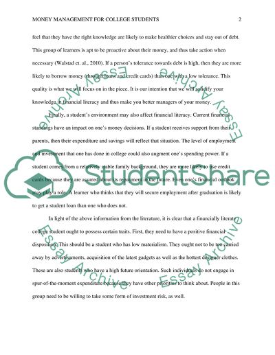 Money Management for College Students