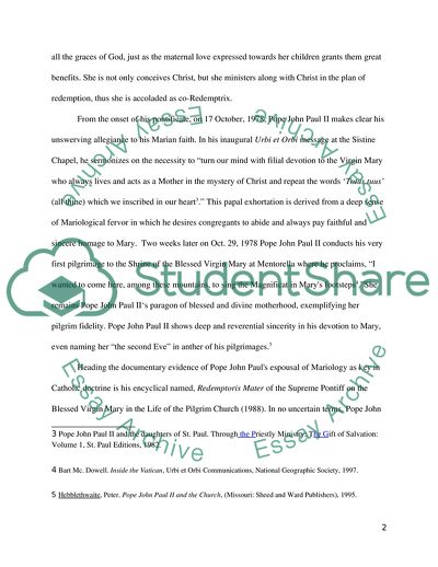 Pope John Paul II and the Dogma of Mariology