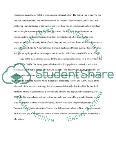 Two Page Paper on The tragic Massacre at VA Tech to be completed in APA format