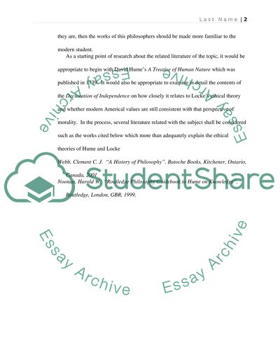 Are Classical Ethical Theories still Relevant Today on the Works of Locke and Hume