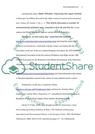 Environmental Law: Environmental Pollution in the UK