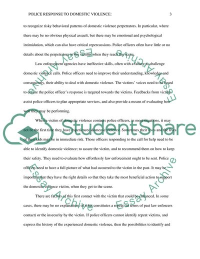 Police Response to Domestic Violence