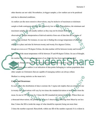 Outliers in Statistical Analysis