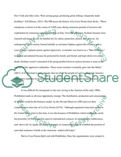 The history of Italian Mobsters