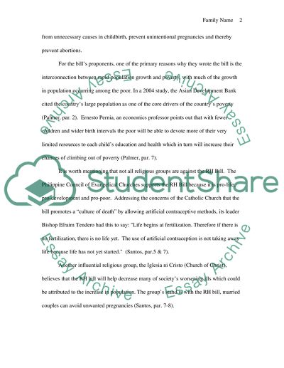 The Reproductive Health Bill