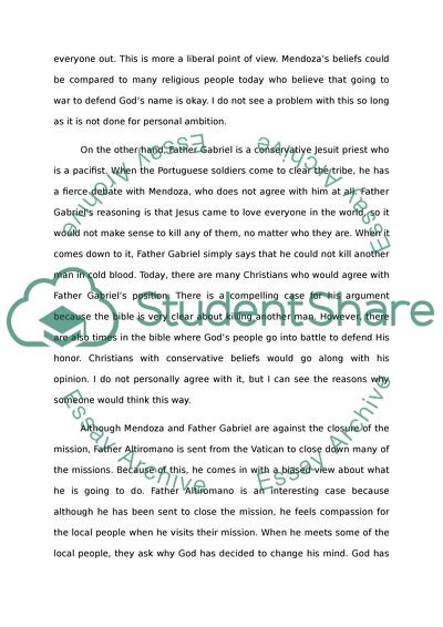 Analysis of Roland Joffes The Mission