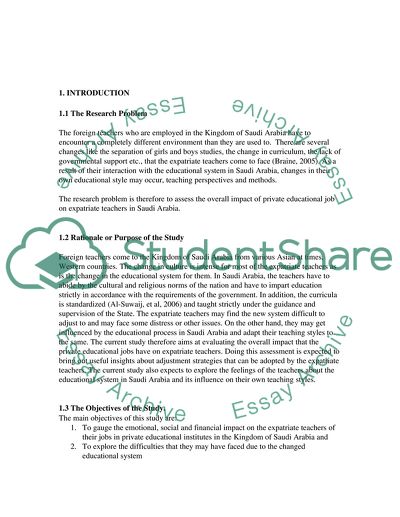 The Impact of Private Education On Expatriate Teachers In Saudi Arabia