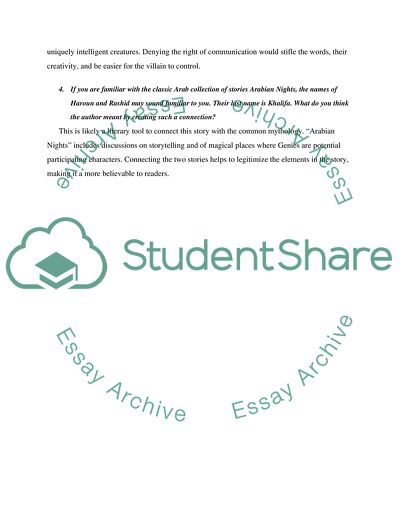 ETHICS: Haroun and the Sea of Stories *Study Questions*