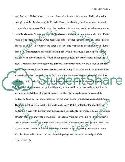Book Report The Elements: A Very Short Introduction by Philip Ball