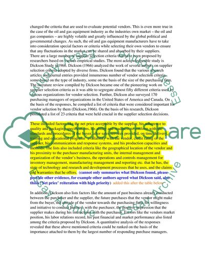 Importance of Supplier Selection