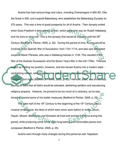 Brief History and Culture of Austria