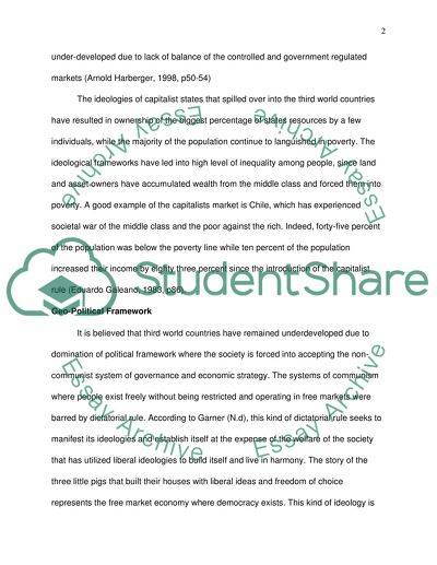 Influence of Cold War on Development i the Third World