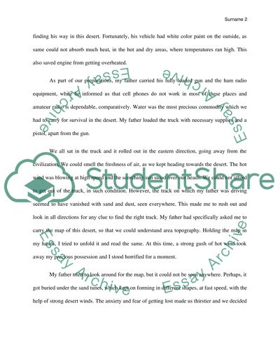 Our Survival in the Desert