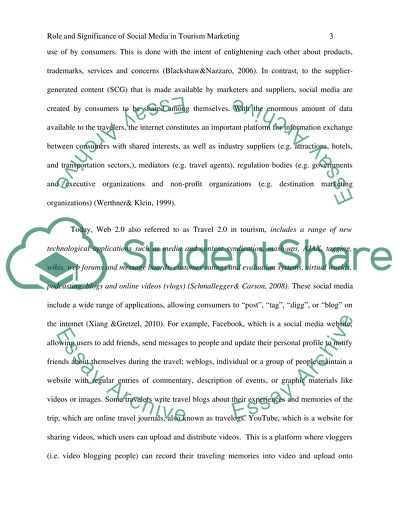 Significance of Social Media in Tourism Marketing