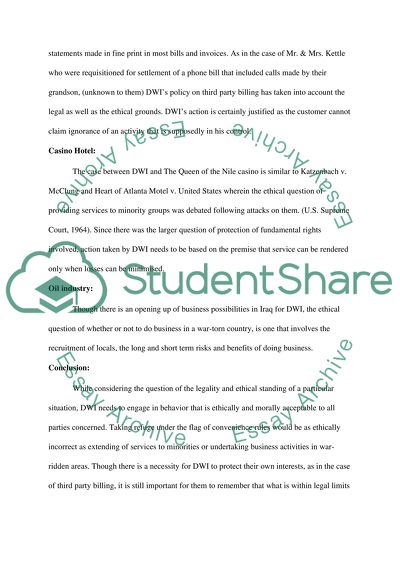 Legal Right and Ethical Obligation