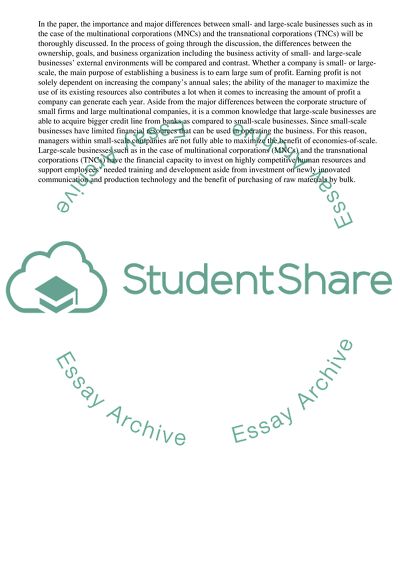 Motivations of Managers in Small- and Large Firms