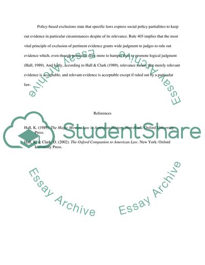 The Antiquity of the American Concept of Evidence