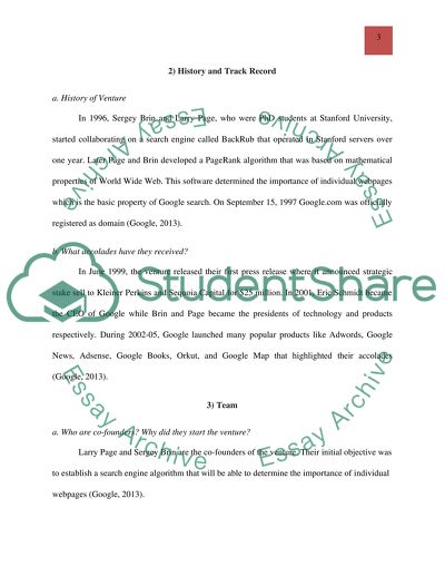 Entrepreneuria venture report