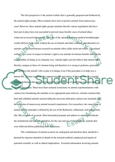 Use of animals in medical research