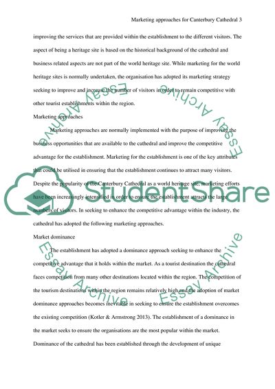 Marketing Approaches for Canterbury Cathedral