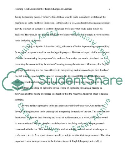Assessment of English Language Learners