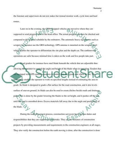 GPS and Fuction on the field on construction