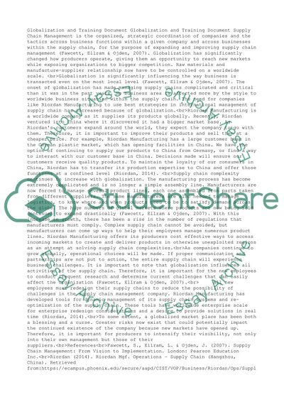 Globalization and Training Document