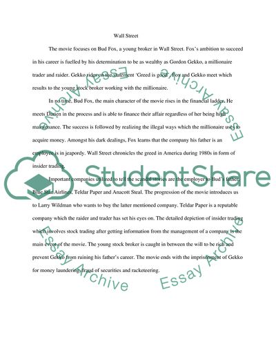 Too Big to Fail, Wall Street, Wall Street 2