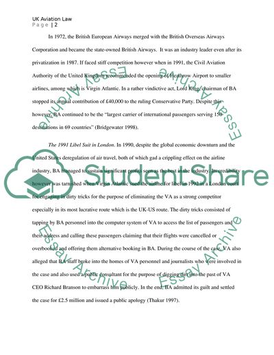 The Legal Constraints upon Competition in the Airline Industry