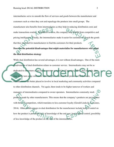 : DiscussionDual Distribution