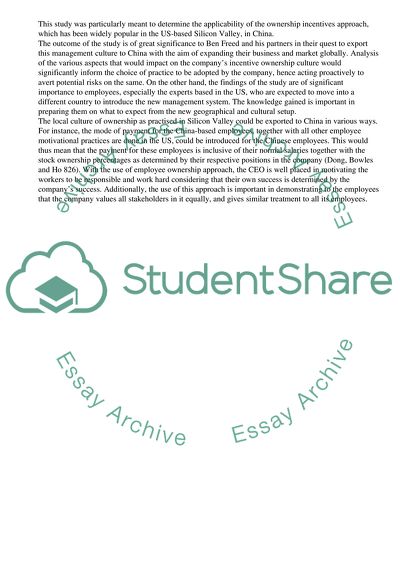 Using Ownership Incentives in China