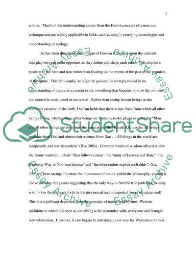 Daoist Concepts and Todays Thought