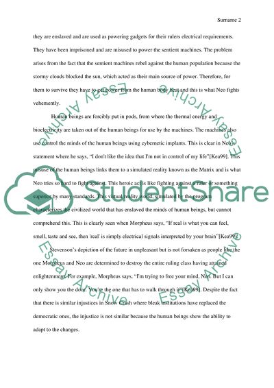 Compare and contrast snow crash to the matrix