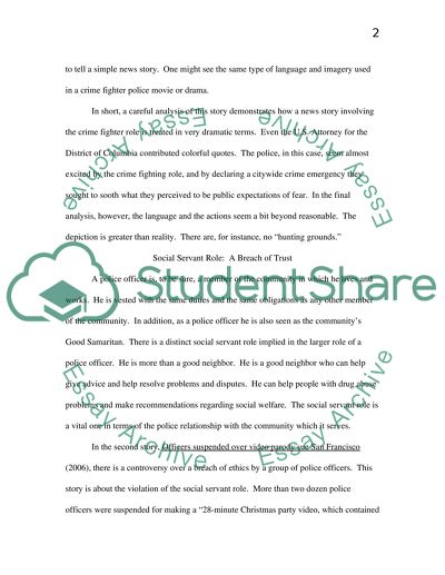 Police Roles: Media Perceptions and Treatment