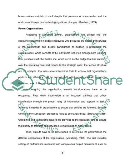 Analysis of Webers Work