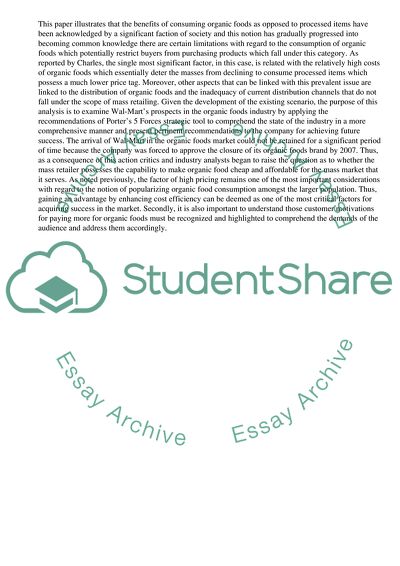 If The Launching Of Wal-Mart Organic Product Line May Fail