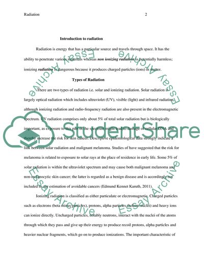 Harmfulness of Non-Ionizing and Ionizing Radiation