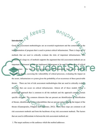 Risk Analysis Methods