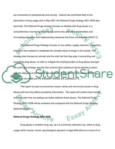 Prevention Measures In The National Drugs Strategy 2001 2008