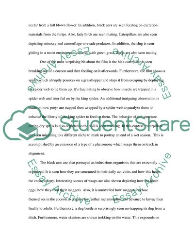 Microcosmos Critical Analysis
