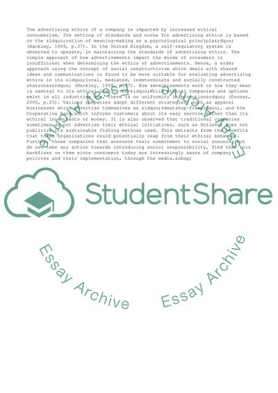 Ethical Practice and Corporate Social Responsibility of United Kingdom Supermarkets