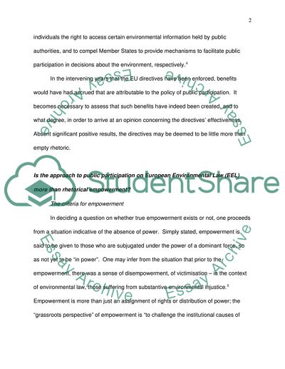 European Environmental Law and Regulation