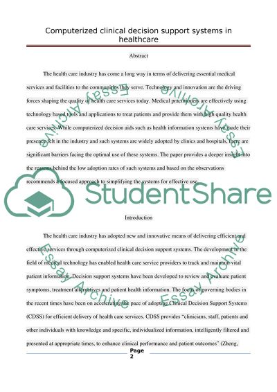 Computerized Clinical Decision Support Systems in Healthcare - Pros, Cons, and Liabilities