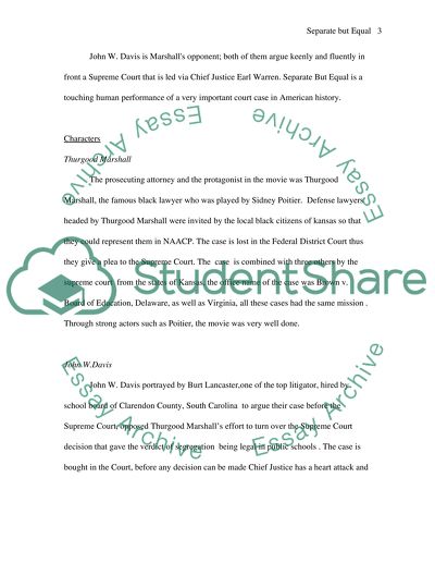 Separate but Equal Movie Analysis