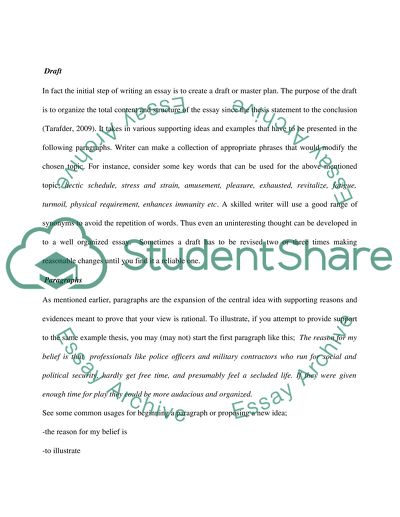 The Process of Essay Writing