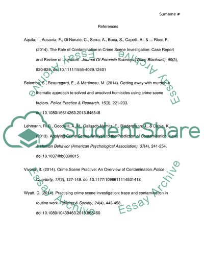 Securing a Crime Scene Paper