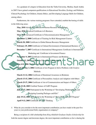Answer PhD Application Questions