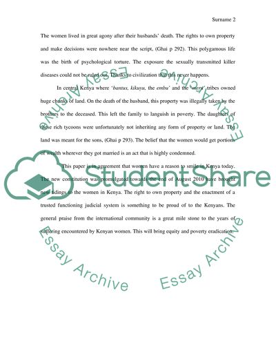 Double Standards: Womens Property Rights Violations in Kenya